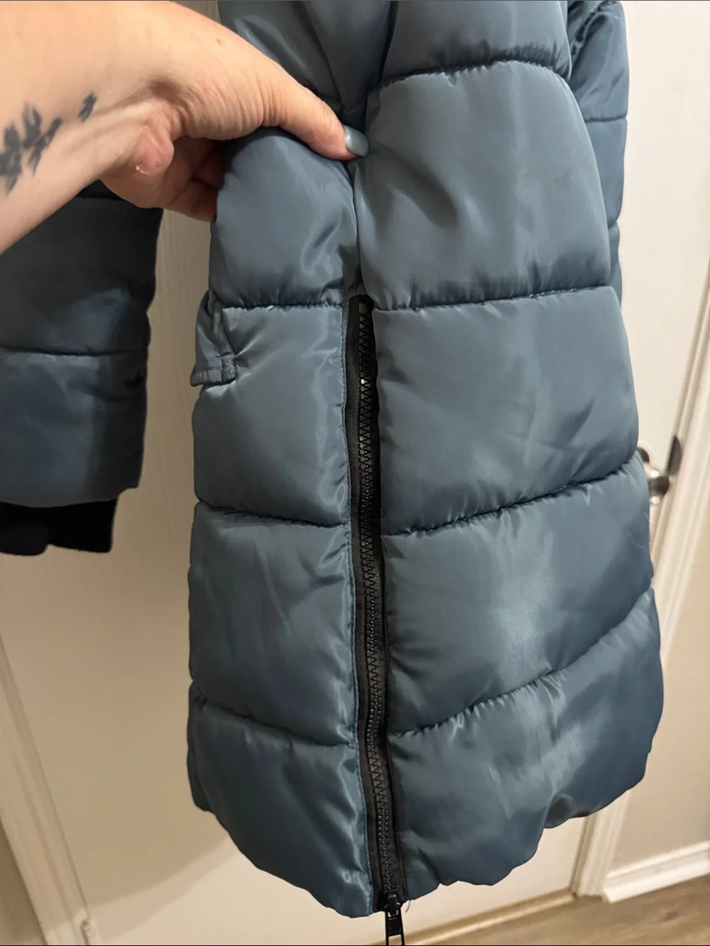 Canada Weather Gear Long Hooded Puffer Coat Girls M 10 12 Ski Winter Warm Snow